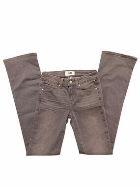 PAIGE Manhattan Boot Jeans, Cloudy Haze/Gray Size 25